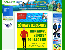 Tablet Screenshot of futbalovekluby.sk